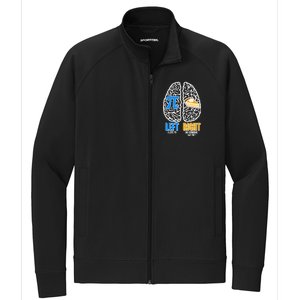 Funny Left Right Brain Pi Pie Stretch Full-Zip Cadet Jacket