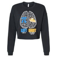 Funny Left Right Brain Pi Pie Cropped Pullover Crew