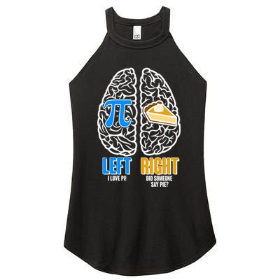 Funny Left Right Brain Pi Pie Women's Perfect Tri Rocker Tank