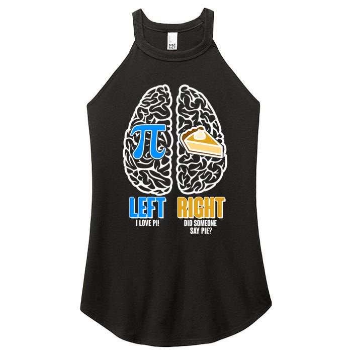 Funny Left Right Brain Pi Pie Women's Perfect Tri Rocker Tank