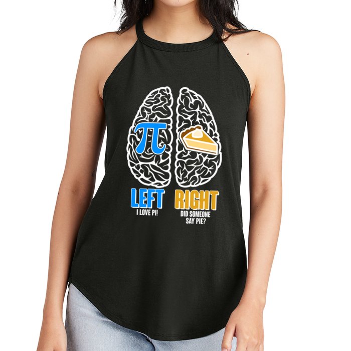 Funny Left Right Brain Pi Pie Women's Perfect Tri Rocker Tank