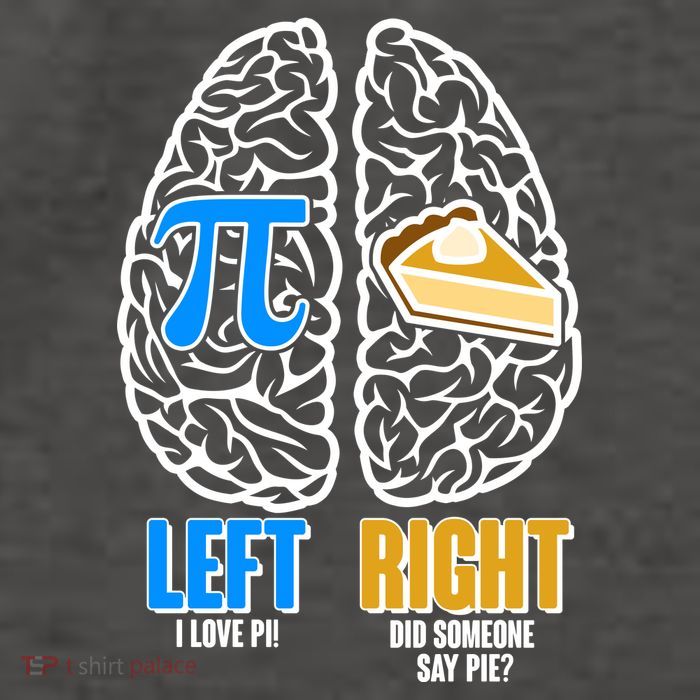 Funny Left Right Brain Pi Pie Vector Backpack