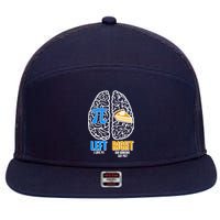 Funny Left Right Brain Pi Pie 7 Panel Mesh Trucker Snapback Hat