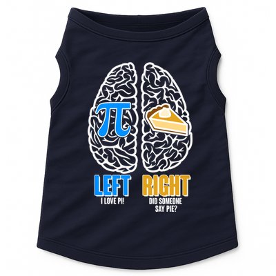 Funny Left Right Brain Pi Pie Doggie Tank