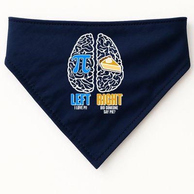 Funny Left Right Brain Pi Pie USA-Made Doggie Bandana