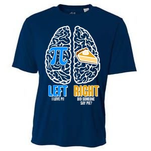 Funny Left Right Brain Pi Pie Cooling Performance Crew T-Shirt