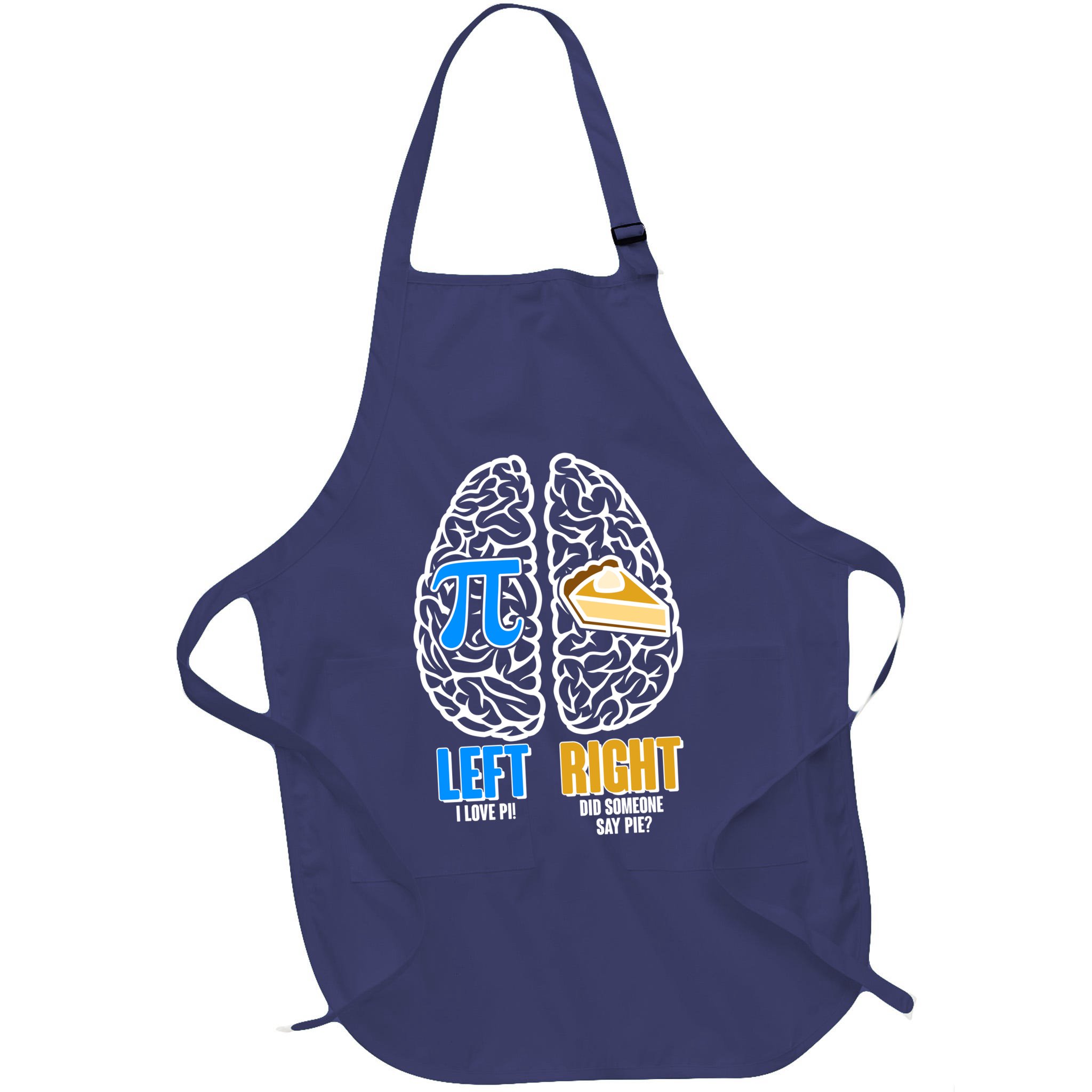 Funny Left Right Brain Pi Pie Apron