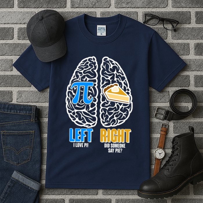 Funny Left Right Brain Pi Pie Tall T-Shirt
