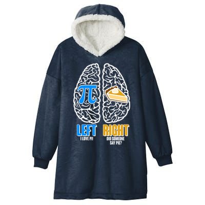 Funny Left Right Brain Pi Pie Hooded Wearable Blanket