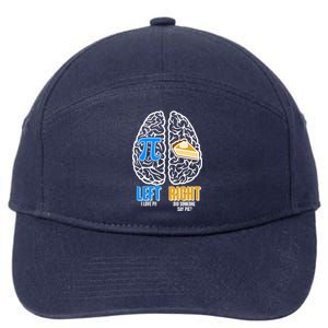 Funny Left Right Brain Pi Pie 7-Panel Snapback Hat