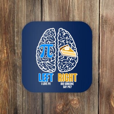 Funny Left Right Brain Pi Pie Coaster