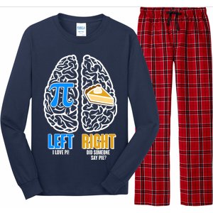 Funny Left Right Brain Pi Pie Long Sleeve Pajama Set