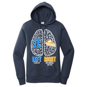 Funny Left Right Brain Pi Pie Women's Pullover Hoodie