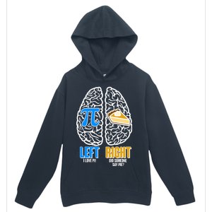 Funny Left Right Brain Pi Pie Urban Pullover Hoodie