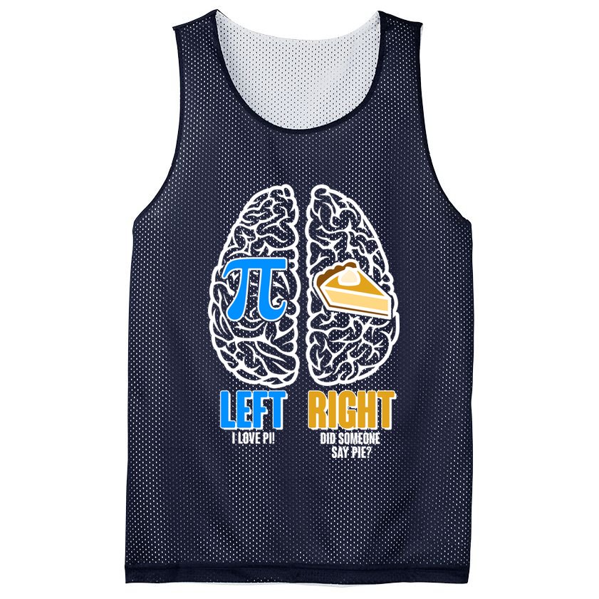Funny Left Right Brain Pi Pie Mesh Reversible Basketball Jersey Tank