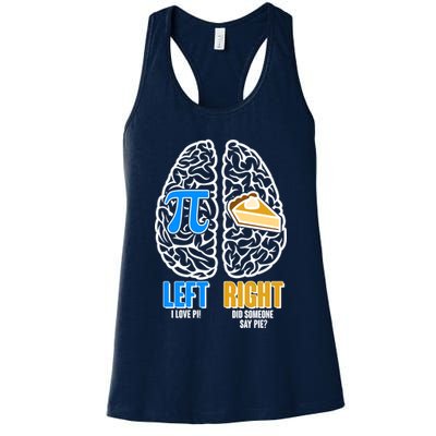 Funny Left Right Brain Pi Pie Womens Tank Top