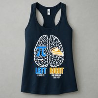 Funny Left Right Brain Pi Pie Womens Tank Top