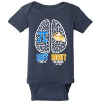 Funny Left Right Brain Pi Pie Baby Bodysuit