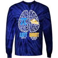 Funny Left Right Brain Pi Pie Tie-Dye Long Sleeve Shirt