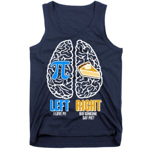 Funny Left Right Brain Pi Pie Tank Top