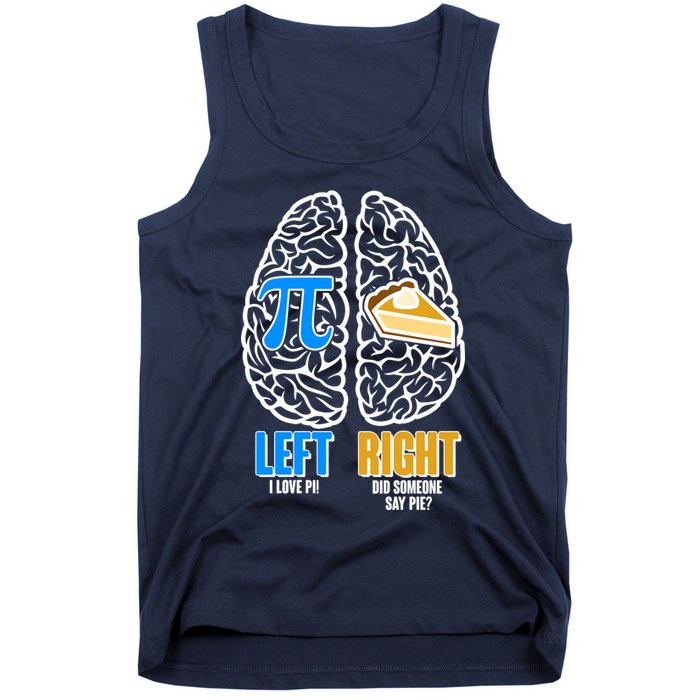 Funny Left Right Brain Pi Pie Tank Top