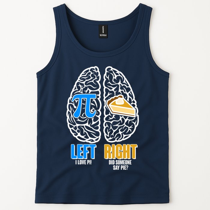 Funny Left Right Brain Pi Pie Tank Top