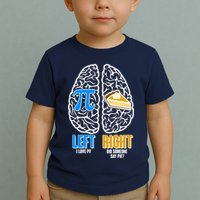 Funny Left Right Brain Pi Pie Toddler T-Shirt