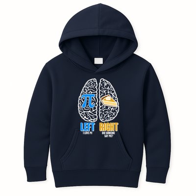 Funny Left Right Brain Pi Pie Kids Hoodie