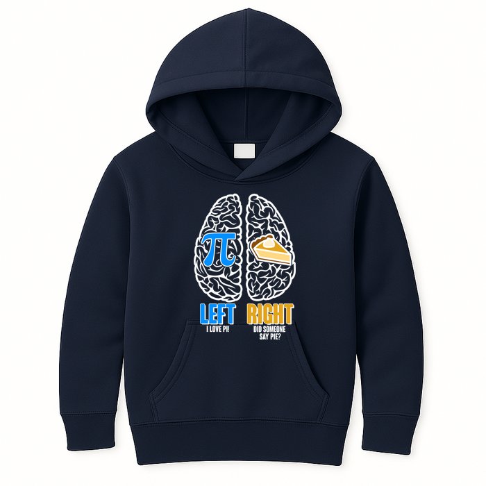Funny Left Right Brain Pi Pie Kids Hoodie
