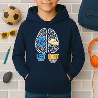Funny Left Right Brain Pi Pie Kids Hoodie