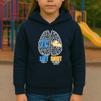 Funny Left Right Brain Pi Pie Kids Hoodie