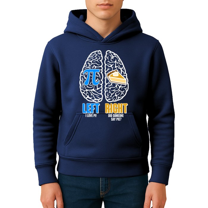 Funny Left Right Brain Pi Pie Kids Hoodie