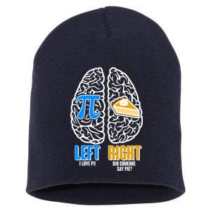 Funny Left Right Brain Pi Pie Short Acrylic Beanie