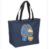 Funny Left Right Brain Pi Pie Zip Tote Bag