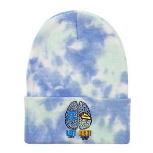 Funny Left Right Brain Pi Pie Tie Dye 12in Knit Beanie