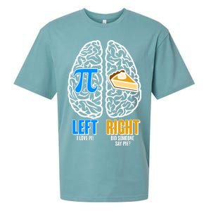 Funny Left Right Brain Pi Pie Sueded Cloud Jersey T-Shirt