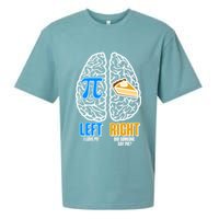 Funny Left Right Brain Pi Pie Sueded Cloud Jersey T-Shirt