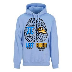 Funny Left Right Brain Pi Pie Unisex Surf Hoodie