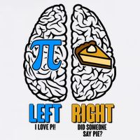Funny Left Right Brain Pi Pie Garment-Dyed Sweatshirt
