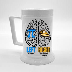 Funny Left Right Brain Pi Pie Beer Stein