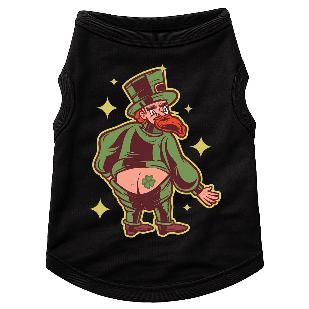Funny Leprechaun Tattoo Doggie Tank