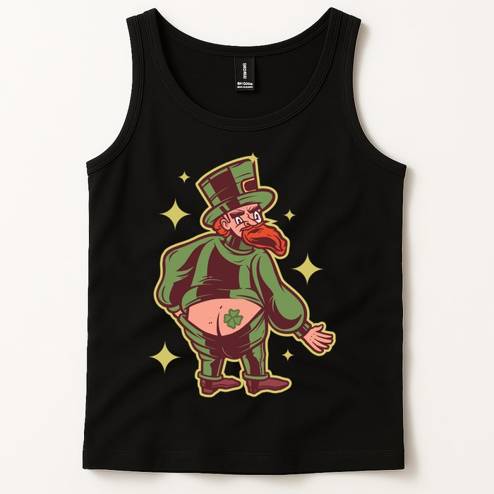 Funny Leprechaun Tattoo Tank Top