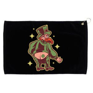 Funny Leprechaun Tattoo Grommeted Golf Towel