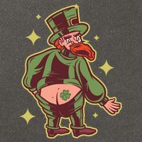 Funny Leprechaun Tattoo Cotton Canvas Backpack