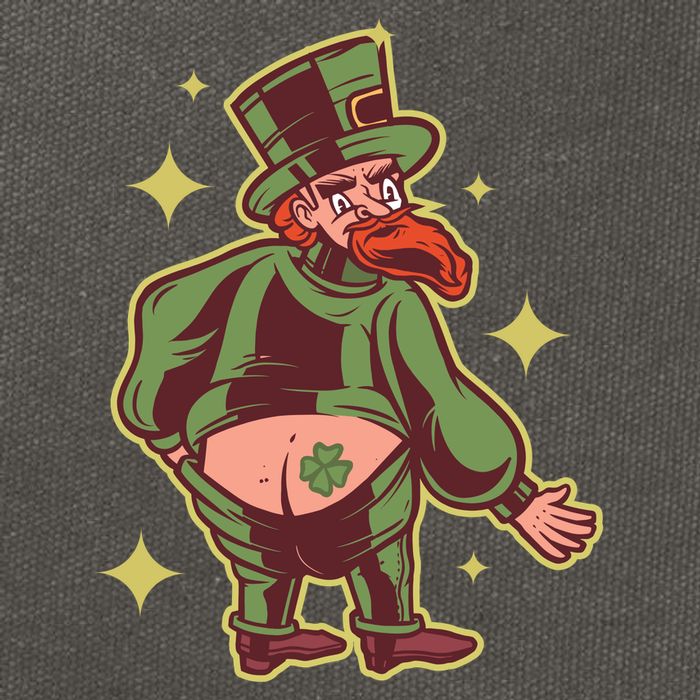 Funny Leprechaun Tattoo Cotton Canvas Backpack