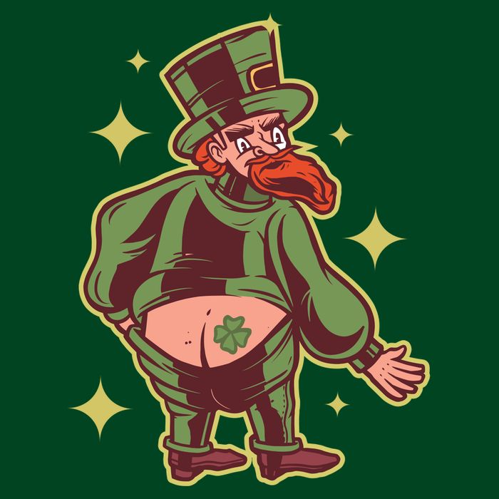 Funny Leprechaun Tattoo T-Shirt