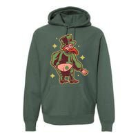 Funny Leprechaun Tattoo Premium Hoodie