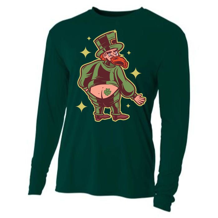 Funny Leprechaun Tattoo Cooling Performance Long Sleeve Crew