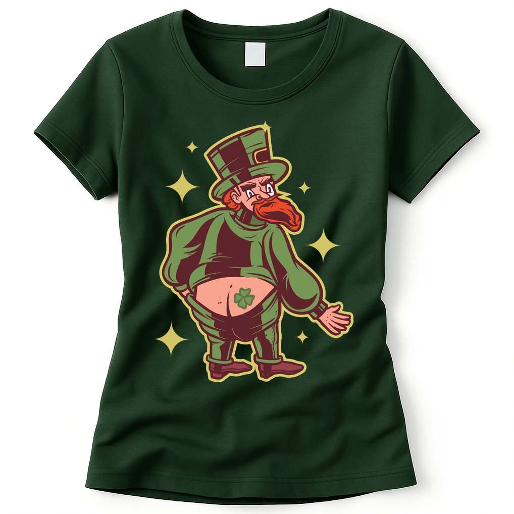 Funny Leprechaun Tattoo Womens T-Shirt