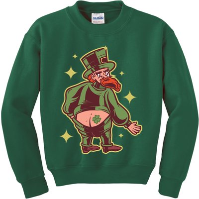 Funny Leprechaun Tattoo Kids Sweatshirt